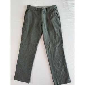 Bonobos Wool Blend Pants Men's‎ 32 Charcoal Gray Herringbone Dress Career Casual